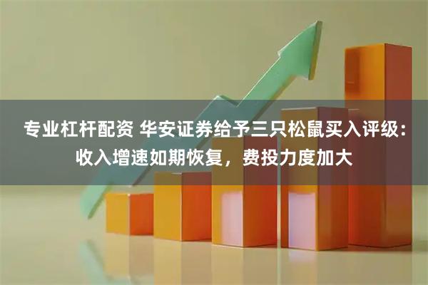 专业杠杆配资 华安证券给予三只松鼠买入评级：收入增速如期恢复，费投力度加大